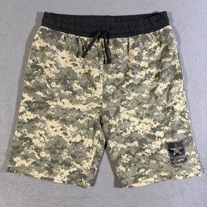 U.S. Army Issued Camouflage Print‎ Shorts Mens L Drawstring Lounge Casual Active